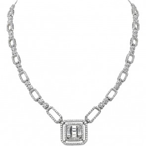 Ασημένιο νυφικό κολιέ 925 με ζιργκόν