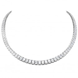 Ασημένιο κολιέ ριβιέρα 925 με ζιργκόν