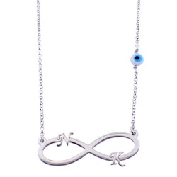 Ασημένιο κολιέ άπειρο-μονογράμματα 925