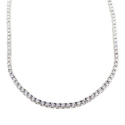 Ασημένιο κολιέ ριβιέρα 925 με ζιργκόν