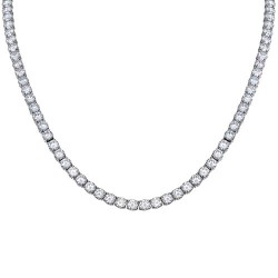 Ασημένιο κολιέ ριβιέρα 925 με ζιργκόν