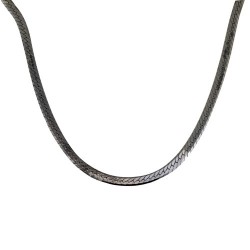 Ασημένιο κολιέ αλυσίδα 925 με μαύρο επιπλατίνωμα