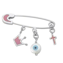 Ασημένια παιδική παραμάνα κορώνα 925