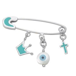 Ασημένια παιδική παραμάνα κορώνα 925