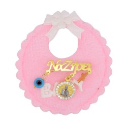 Ασημένια επιχρυσωμένη παραμάνα με φυλαχτό 925