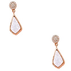 Ασημένια σκουλαρίκια 925 σε ροζ χρώμα με αχάτη