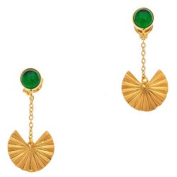 Ασημένια επιχρυσωμένα σκουλαρίκια 925