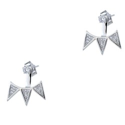 Ασημένια σκουλαρίκια ear jacket 925