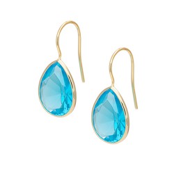 Ασημένια επιχρυσωμένα σκουλαρίκια σταγόνες 925