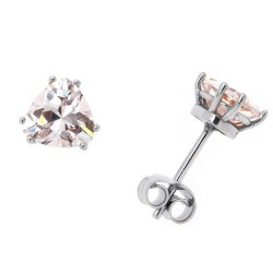 Μονόπετρα ασημένια σκουλαρίκια 925 με ζιργκόν