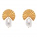 Ασημένια επιχρυσωμένα σκουλαρίκια 925 με μαργαριτάρια
