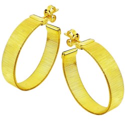 Ασημένια επιχρυσωμένα σκουλαρίκια κρίκοι 925