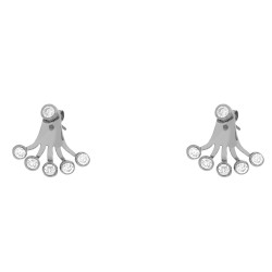 Ασημένια σκουλαρίκια ear jackets 925