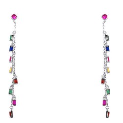 Ασημένια κρεμαστά σκουλαρίκια 925