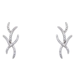Ασημένια σκουλαρίκια 925 με ζιργκόν