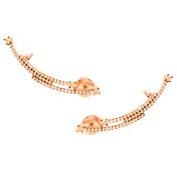 Ασημένια σκουλαρίκια ear cuff 925 σε ροζ χρώμα
