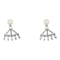 Ασημένια σκουλαρίκια ear jackets 925