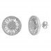 Νυφικά ασημένια σκουλαρίκια 925 με ζιργκόν
