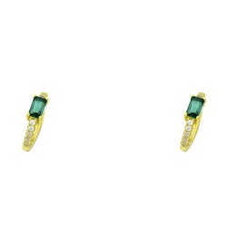 Ασημένια επιχρυσωμένα κρικάκια 925 με ζιργκόν