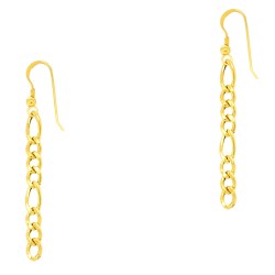 Ασημένια επιχρυσωμένα κρεμαστά σκουλαρίκια αλυσίδα 925