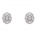 Ασημένια οβάλ καρφωτά σκουλαρίκια 925 με ζιργκόν