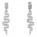 Ασημένια νυφικά κρεμαστά σκουλαρίκια 925 με ζιργκόν