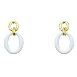 Ασημένια επιχρυσωμένα σκουλαρίκια 925 με σμάλτο