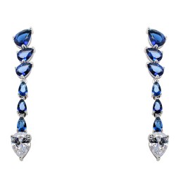 Ασημένια κρεμαστά σκουλαρίκια σταγόνες 925