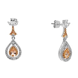 Ασημένια κρεμαστά σκουλαρίκια σταγόνες 925