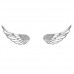 Ασημένια σκουλαρίκια ear cuff φτερά 925