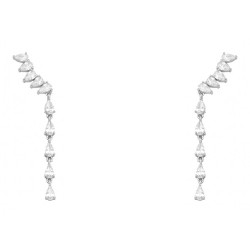 Ασημένια κρεμαστά σκουλαρίκια σταγόνες 925