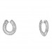 Ασημένια νυφικά σκουλαρίκια πέταλο 925