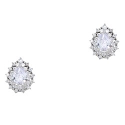 Ασημένια σκουλαρίκια σταγόνες 925 με ζιργκόν