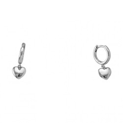 Ασημένια σκουλαρίκια 925 κρικάκια με καρδιές