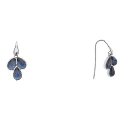 Ασημένια σκουλαρίκια 925 με μπλε κρύσταλλα