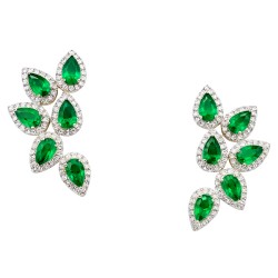 Ασημένια σκουλαρίκια σταγόνες 925 με ζιργκόν