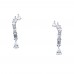 Ασημένια νυφικά σκουλαρίκια σταγόνες 925 με ζιργκόν