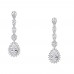 Ασημένια νυφικά σκουλαρίκια σταγόνες 925 με ζιργκόν