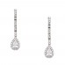 Ασημένια νυφικά σκουλαρίκια σταγόνες 925 με ζιργκόν