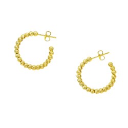 Ασημένια επιχρυσωμένα σκουλαρίκια κρίκοι 925