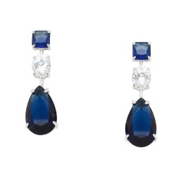 Ασημένια κρεμαστά σκουλαρίκια σταγόνες 925 με ζιργκόν