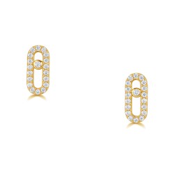 Ασημένια επιχρυσωμένα σκουλαρίκια 925 με ζιργκόν