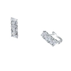 Ασημένια σκουλαρίκια σταγόνες 925 με ζιργκόν