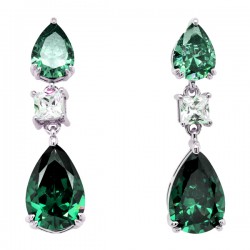 Ασημένια κρεμαστά σκουλαρίκια σταγόνες 925