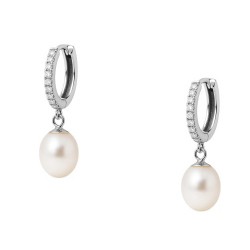 Ασημένια σκουλαρίκια κρικάκια 925 με πέρλες