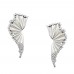 Ασημένια σκουλαρίκια βεντάλια 925 με ζιργκόν