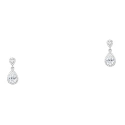 Ασημένια σκουλαρίκια σταγόνες 925 με ζιργκόν