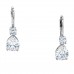Ασημένια νυφικά σκουλαρίκια σταγόνες 925 με ζιργκόν