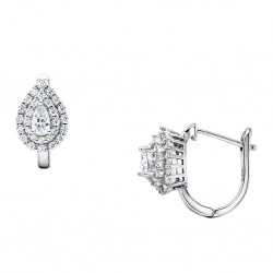 Ασημένια σκουλαρίκια σταγόνες 925 με ζιργκόν