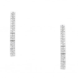 Ασημένια σκουλαρίκια ριβιέρα 925 με ζιργκόν